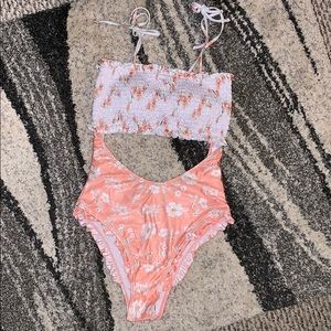 Brand new one piece swim suit- bandeau style top